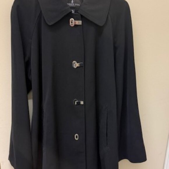 LONDON FOG WOMEN'S BLACK TRENCH COAT SIZE XL - Picture 5 of 5
